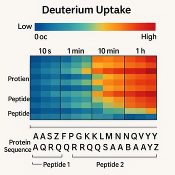 heat map of deuterium uptake