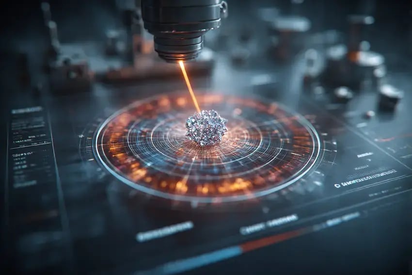 a creative abstract illustration of  X-ray crystallography